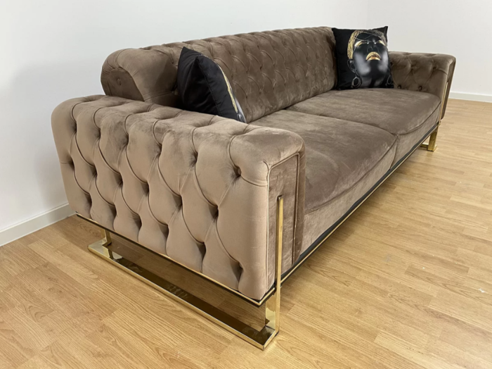 Canapea Gold Chesterfield