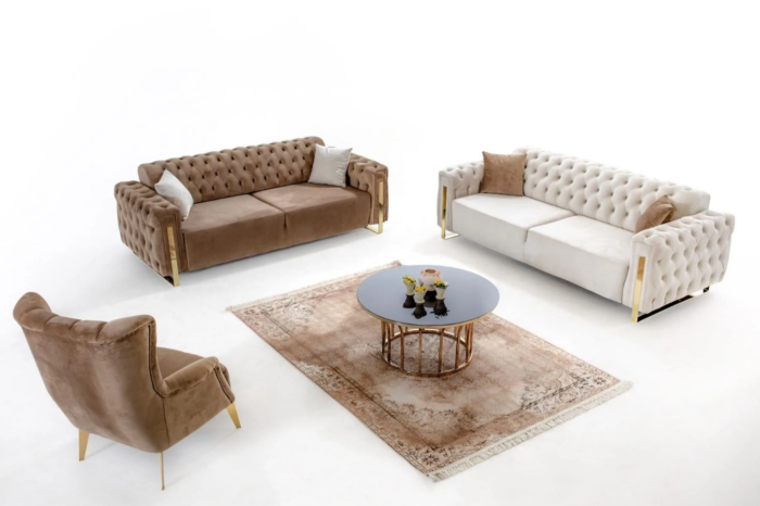 Fotoliu Gold Chesterfield