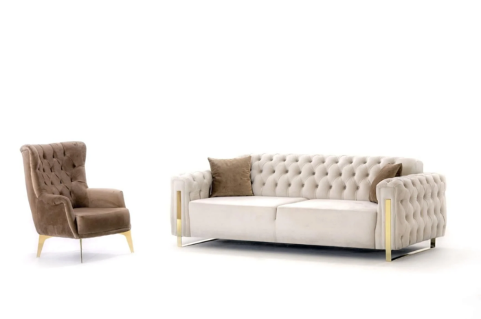 Fotoliu Gold Chesterfield