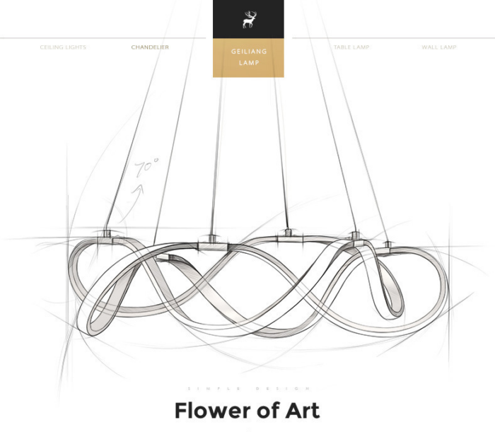 Candelabru Modern Rigs L